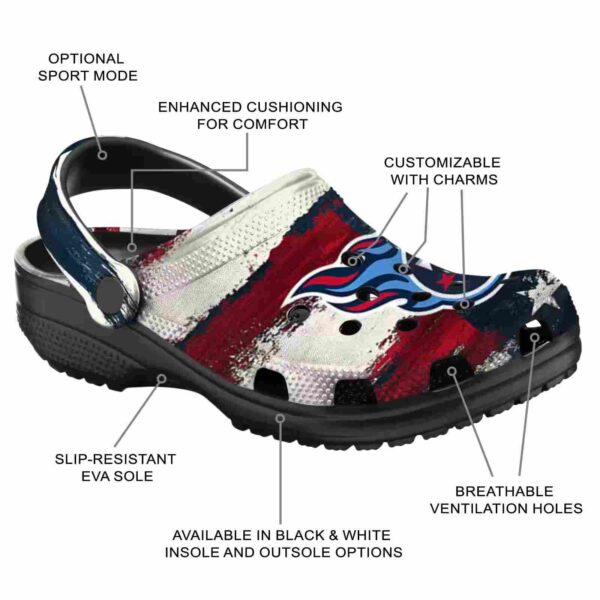 tennessee titans patriotic stripes crocs new arrival