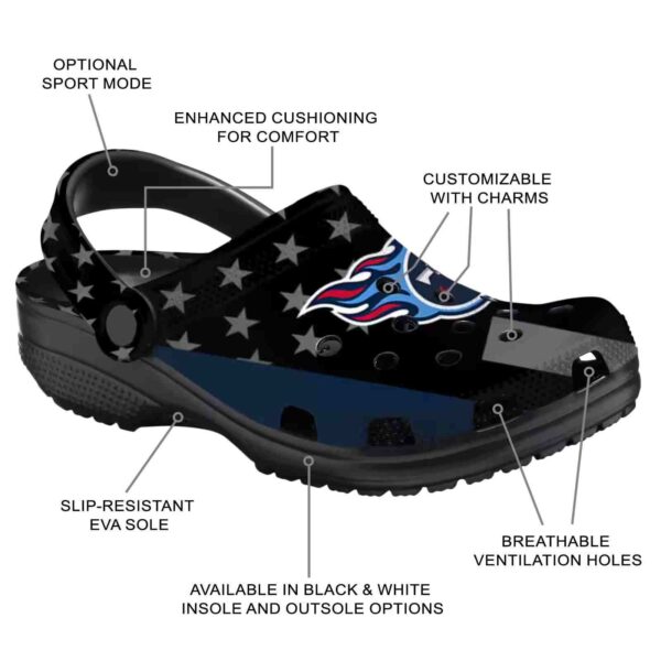 tennessee titans stellar stripes theme crocs new arrival