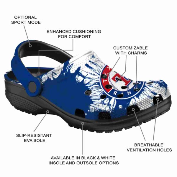 texas rangers splatter graphics crocs new arrival
