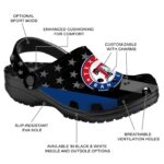 Texas Rangers Stellar Stripes Theme Crocs Best selling