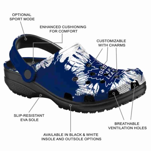 toronto maple leafs splatter graphics clog new arrival