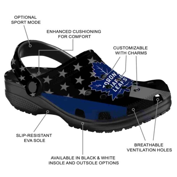 toronto maple leafs stellar stripes theme clog new arrival