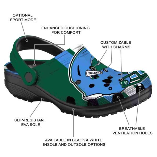 tulane green wave helmet stripes clog new arrival