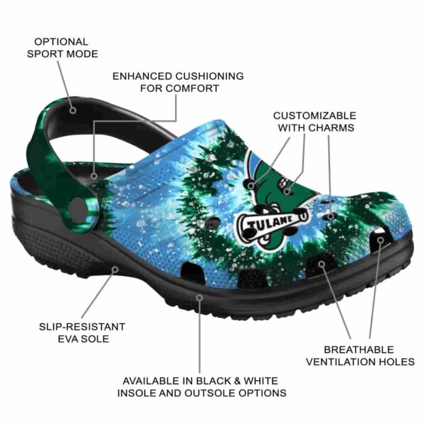 tulane green wave radiant burst effect clog new arrival