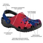 tulsa golden hurricane geometric background clog best selling