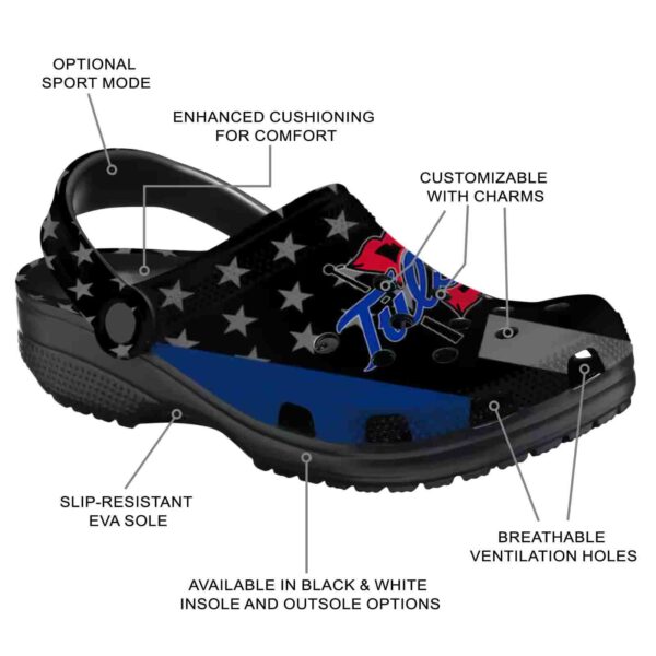 tulsa golden hurricane stellar stripes theme clog new arrival