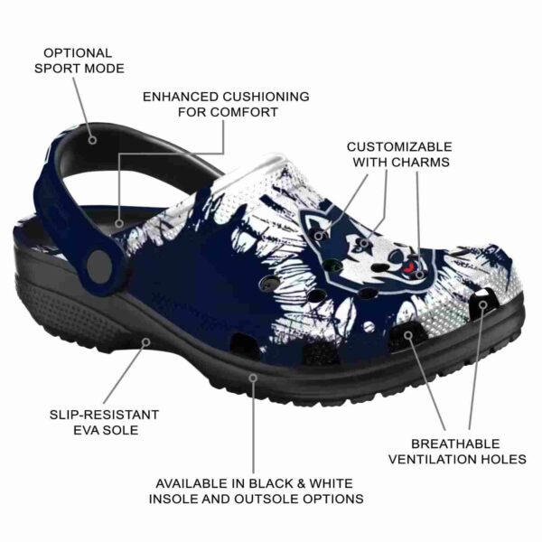 uconn huskies splatter graphics clog new arrival