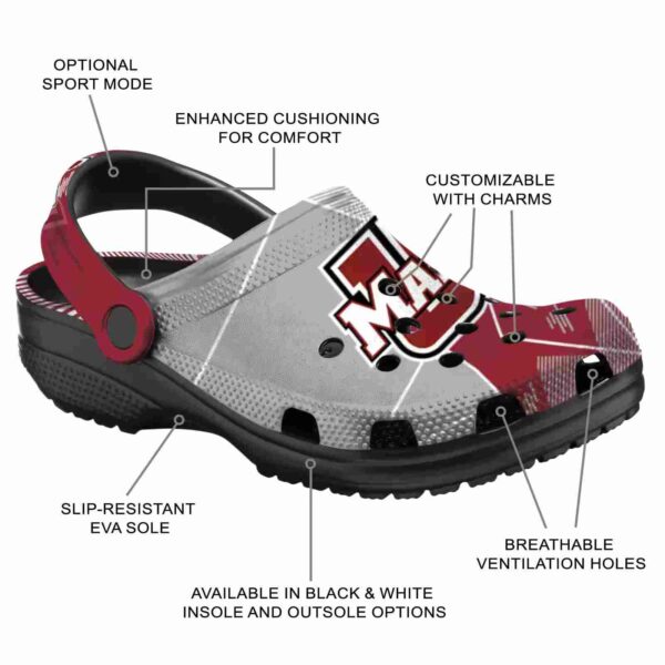 umass minutemen geometric background clog new arrival