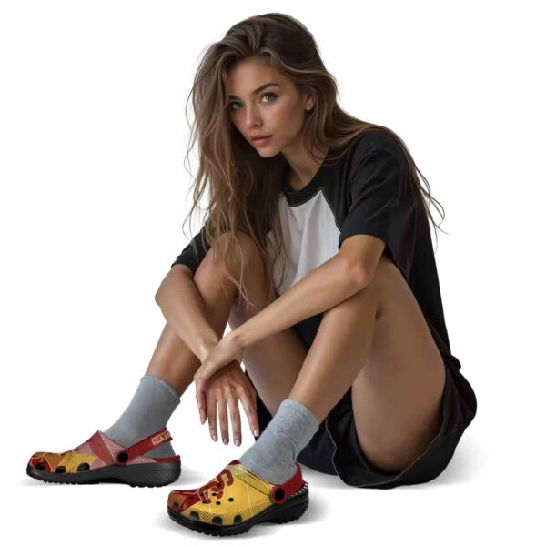 usc trojans geometric background crocs premium grade