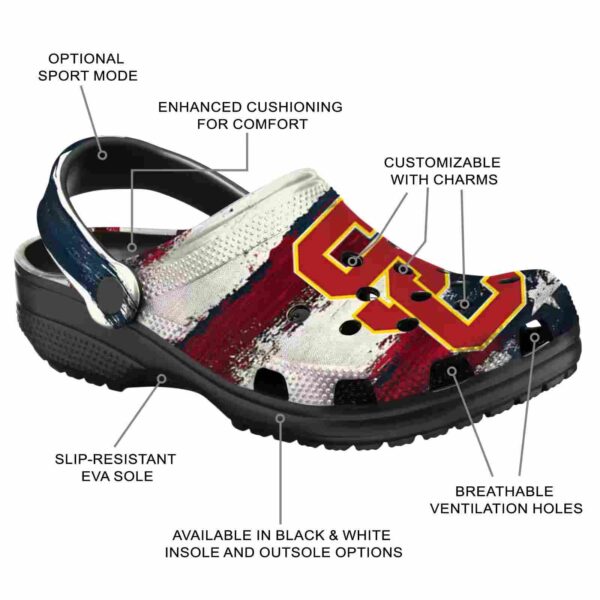 usc trojans patriotic stripes crocs new arrival
