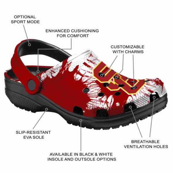 usc trojans splatter graphics crocs new arrival