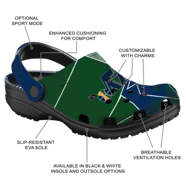 utah jazz geometric background clog new arrival