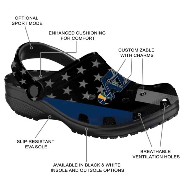 utah jazz stellar stripes theme clog new arrival