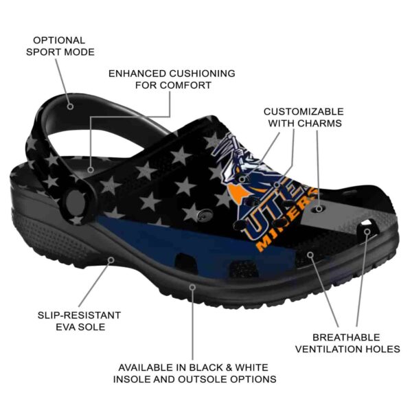 utep miners stellar stripes theme clog new arrival