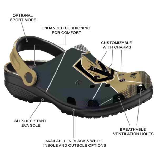 vegas golden knights geometric background clog new arrival