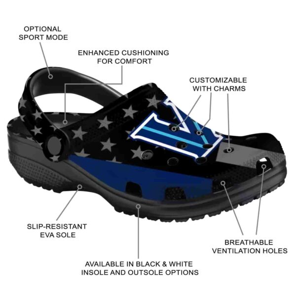villanova wildcats stellar stripes theme clog new arrival