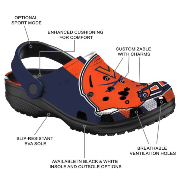 virginia cavaliers helmet stripes clog new arrival