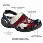 Virginia Tech Hokies Patriotic Stripes Crocs Fashion forward
