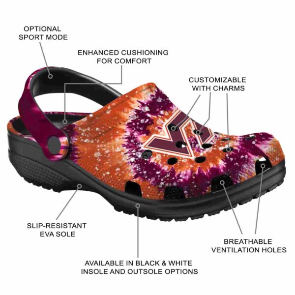 virginia tech hokies radiant burst effect crocs new arrival