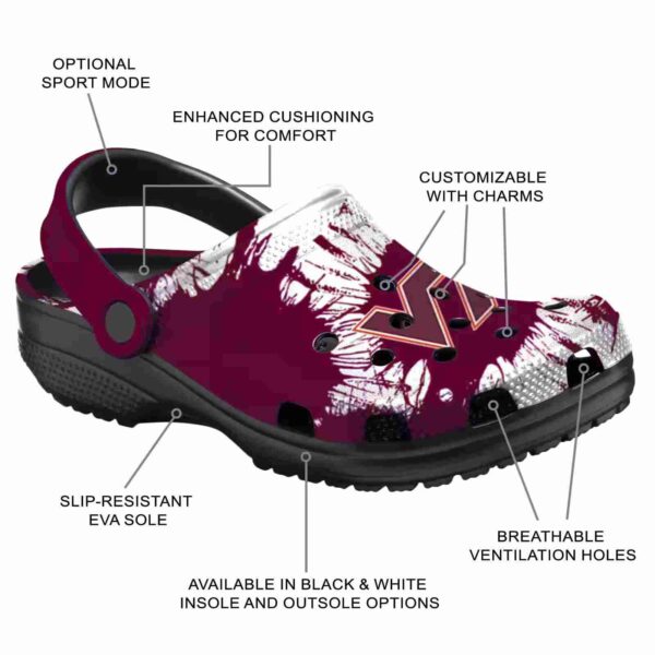 virginia tech hokies splatter graphics crocs new arrival