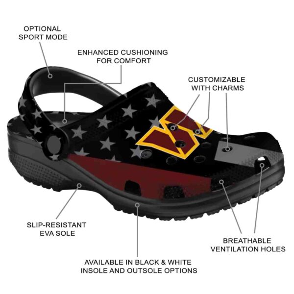 washington commanders stellar stripes theme crocs new arrival