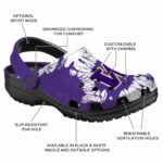 Washington Huskies Splatter Graphics Crocs Best selling