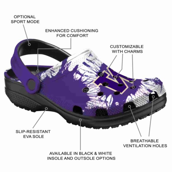 washington huskies splatter graphics crocs new arrival