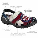 Washington Nationals Patriotic Stripes Crocs Fashion forward