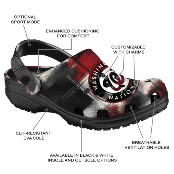washington nationals plaid fusion crocs new arrival