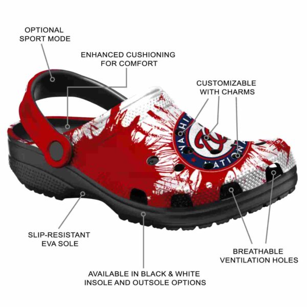 washington nationals splatter graphics crocs new arrival
