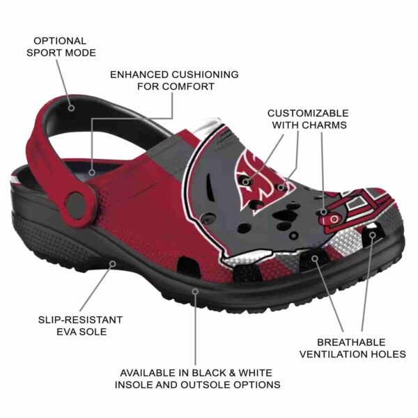 washington state cougars helmet stripes clog new arrival
