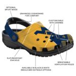 West Virginia Mountaineers Geometric Background Crocs Best selling