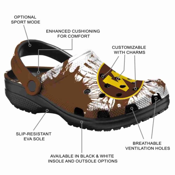 western michigan broncos splatter graphics clog new arrival