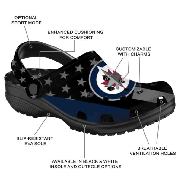 winnipeg jets stellar stripes theme clog new arrival