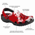 Wisconsin Badgers Splatter Graphics Crocs Best selling