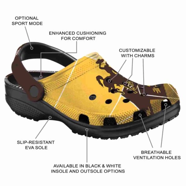 wyoming cowboys geometric background clog new arrival