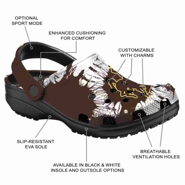 wyoming cowboys splatter graphics clog new arrival