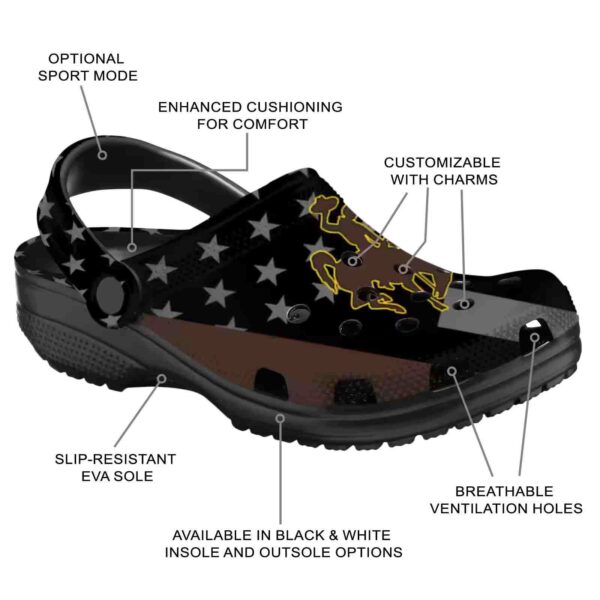 wyoming cowboys stellar stripes theme clog new arrival