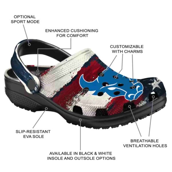 Custom Buffalo Bulls Patriotic Stripes Clog