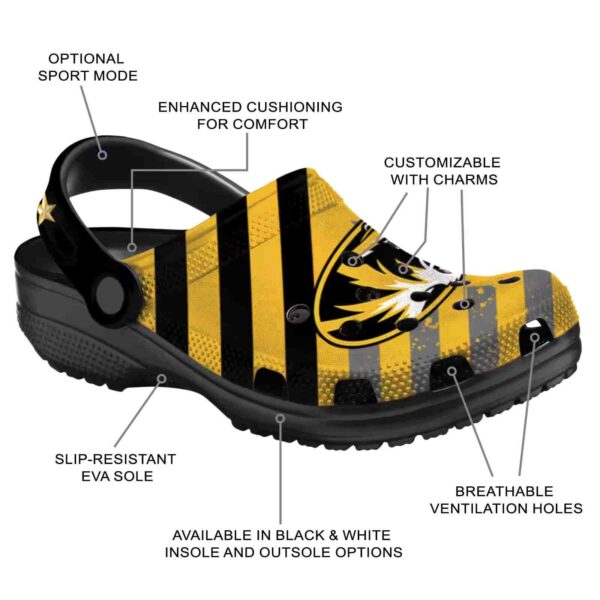 Customized Missouri Tigers Star Spangled Graphic Clog