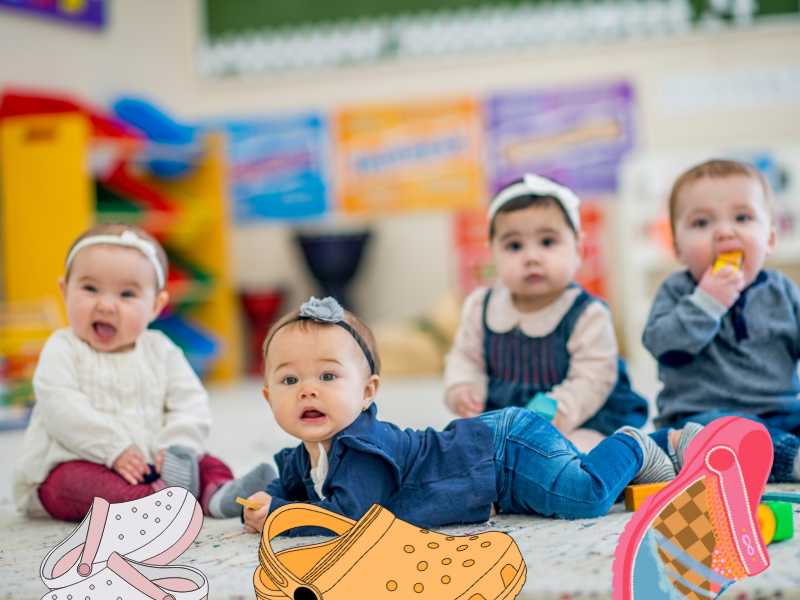 Your youngster may trip or find it difficult to stay in the crocs if they are too large.