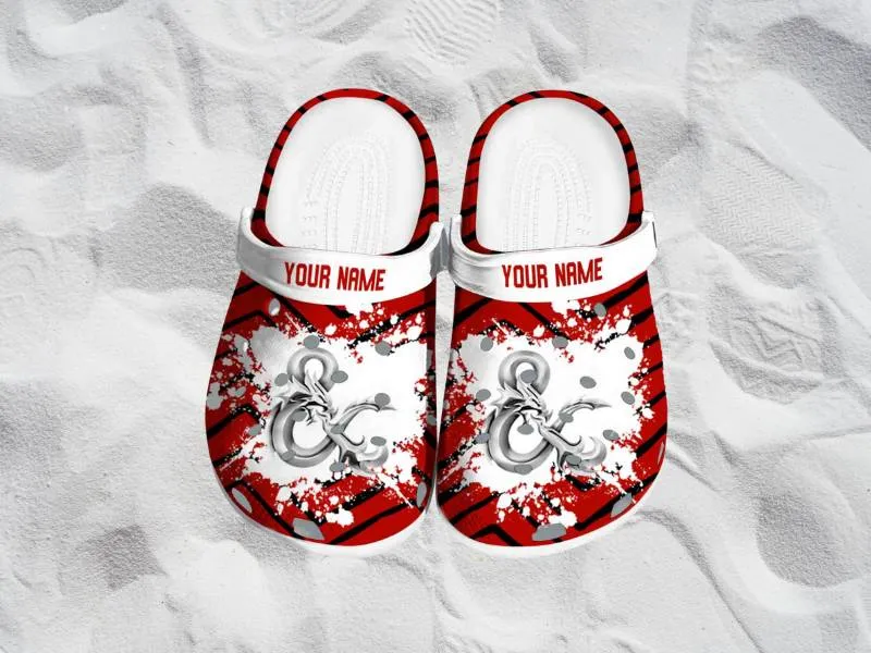 Personalized Dungeons & Dragons Zigzag Paint Burst Clog (VivaCrocs)