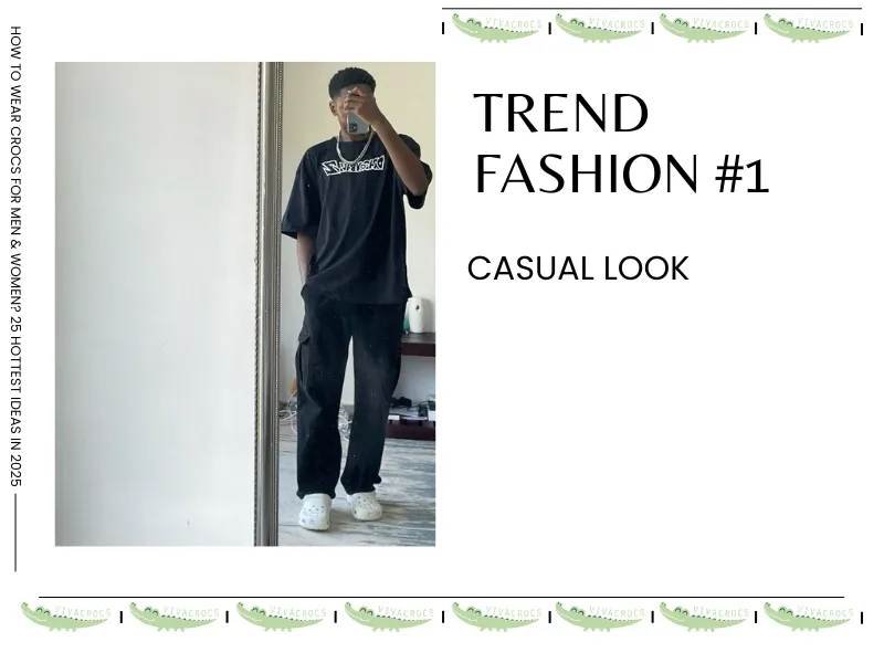 Casual Look With Crocs For Casual Outings Of Men