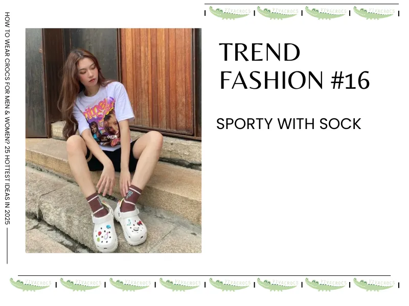 Look Adorable And Sporty With Crocs And Sock