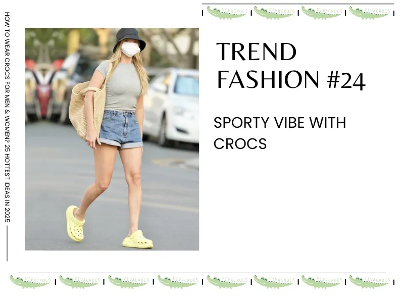 Margot Robbie With Sporty Vibe With Crocs