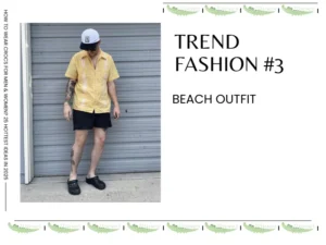 How To Wear Crocs Stylish For Men At The Beach? Swim Trunks And A Button-Down Shirt