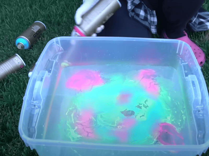 Don't spray in one spot for too long – move the can around.