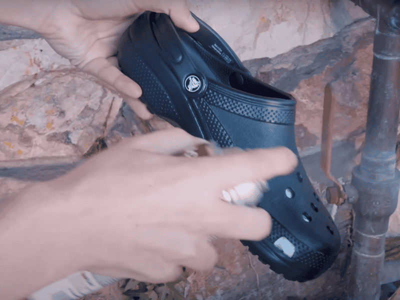 Follow the directions on the can for drying time and how far to hold the can when spraying.