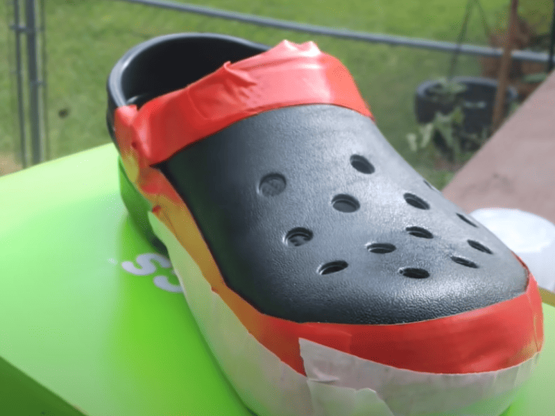 Make sure the tape is stuck down firmly to create clean lines (Souce: Jenna Marbles)