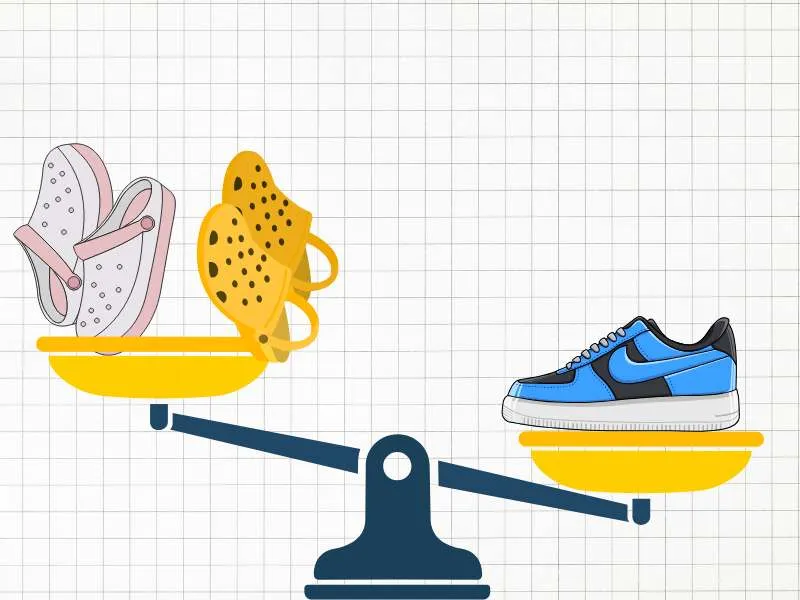 Those holes are a major factor in Crocs' reputation as being extremely lightweight